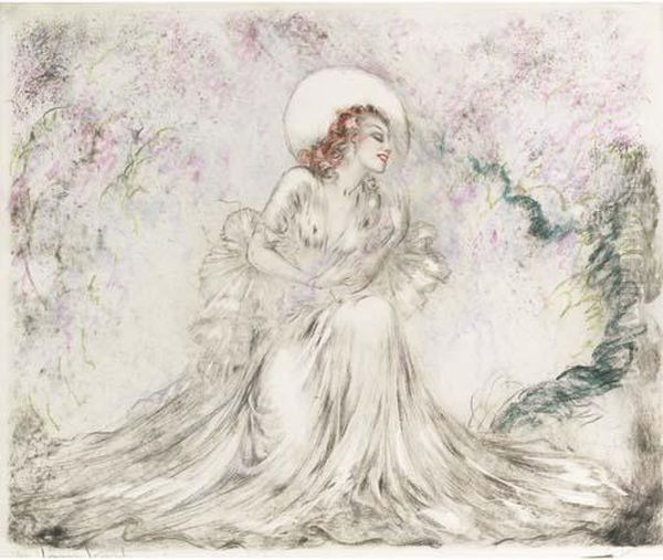 Wisteria Oil Painting by Louis Icart