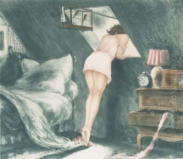 Attic Room Oil Painting by Louis Icart