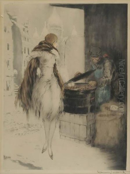 Chestnut Vendor by Louis Icart