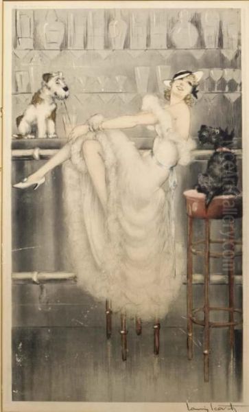 Gay Trio Oil Painting by Louis Icart