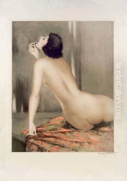 Modele Ii. Oil Painting by Louis Icart