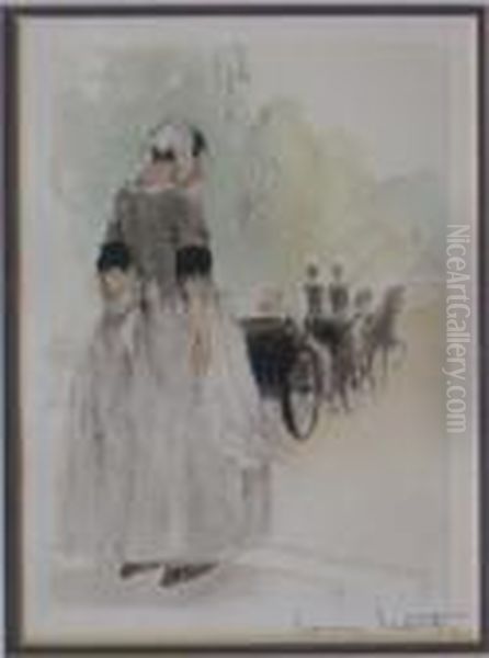 Sad Departure Oil Painting by Louis Icart