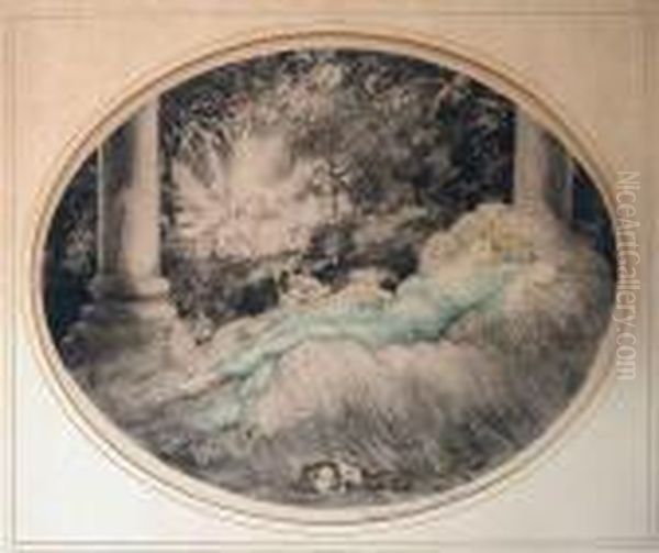 Sleeping Beauty (h./c./i. 323) Oil Painting by Louis Icart