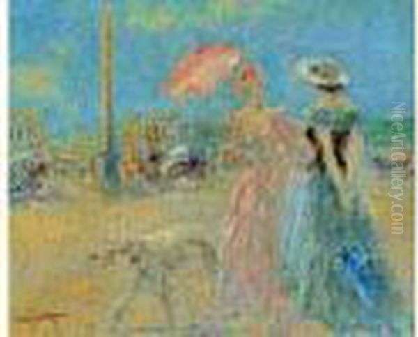 Elegantes Au Levrier Place De La Concorde by Louis Icart