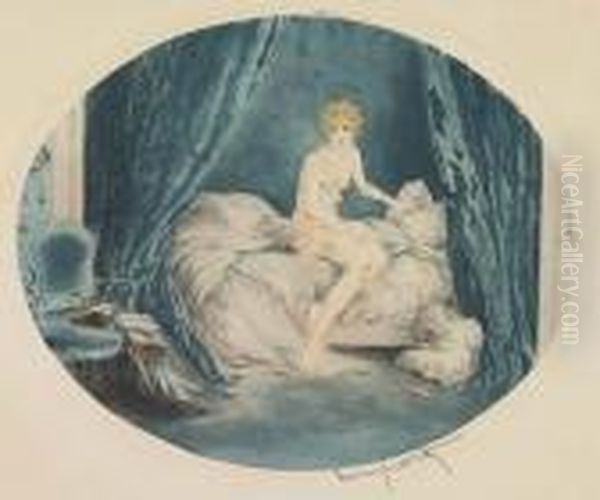 Blue Alcove Oil Painting by Louis Icart