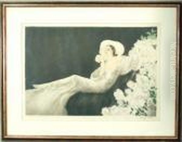 Love's Blossom (h./c./i. 465) Oil Painting by Louis Icart