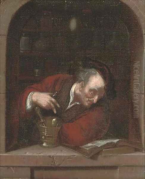 A doctor at a casement Oil Painting by Frans van Mieris