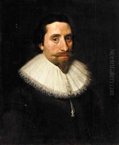 Portrait of a gentleman Oil Painting by Michiel Jansz. van Mierevelt