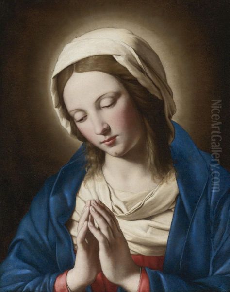 Madonna At Prayer Oil Painting by Giovanni Battista Salvi