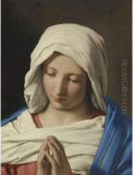 The Madonna In Prayer Oil Painting by Giovanni Battista Salvi