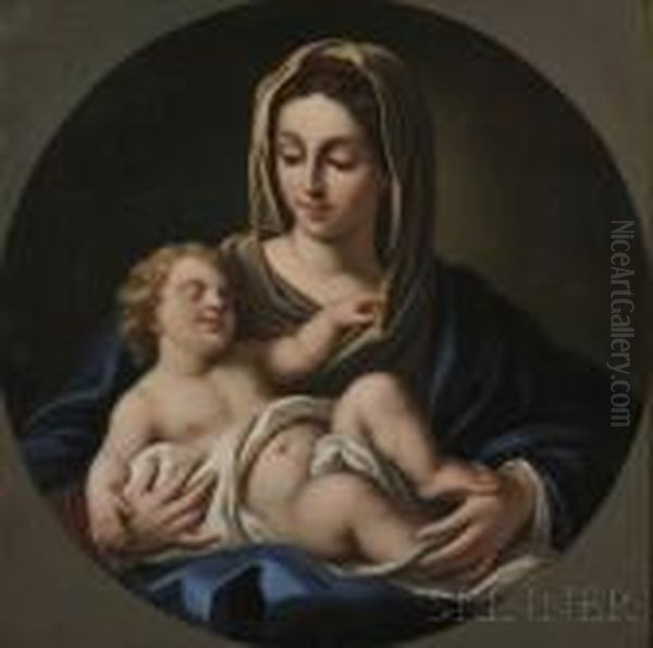 Madonna And Child Oil Painting by Giovanni Battista Salvi