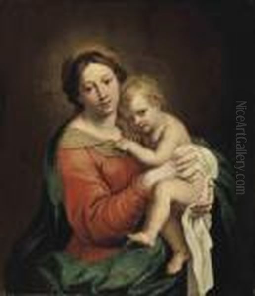 The Madonna And Child Oil Painting by Giovanni Battista Salvi