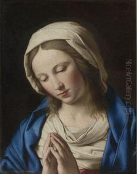 The Madonna At Prayer Oil Painting by Giovanni Battista Salvi