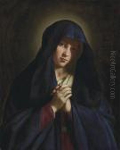 The Madonna At Prayer Oil Painting by Giovanni Battista Salvi