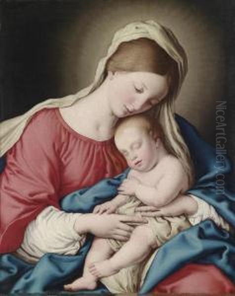 Themadonna And Child Oil Painting by Giovanni Battista Salvi