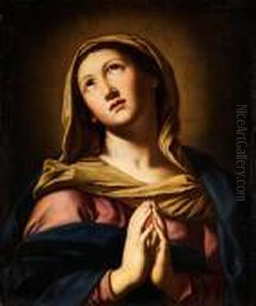 Halbbildnis Der Betenden Maria Oil Painting by Giovanni Battista Salvi