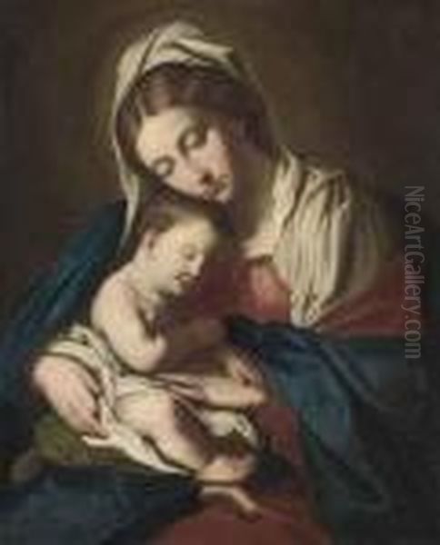 The Madonna And Child Oil Painting by Giovanni Battista Salvi