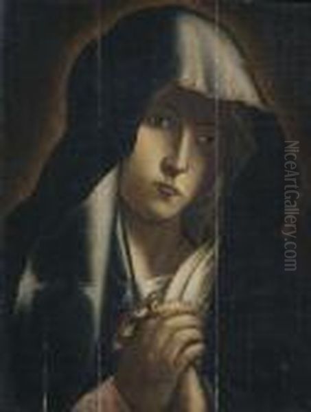 The Virgin In Prayer. Oil Painting by Giovanni Battista Salvi