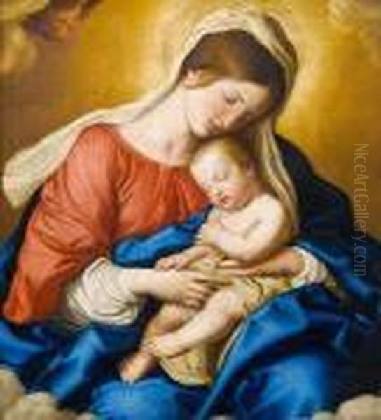 The Madonna And Child Oil Painting by Giovanni Battista Salvi