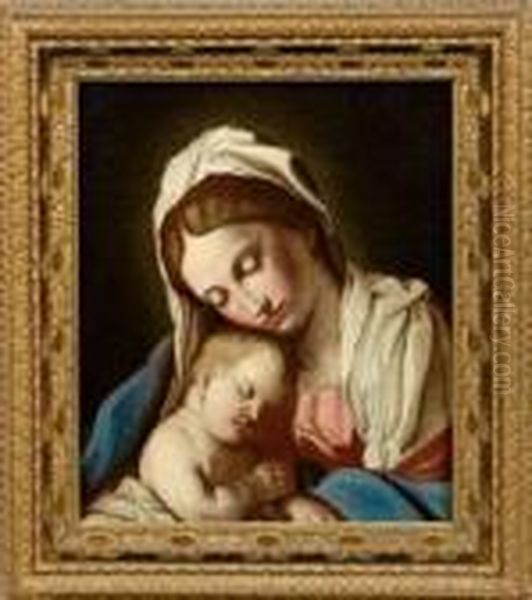 Hl. Maria Mit Demschlafenden Kind Oil Painting by Giovanni Battista Salvi