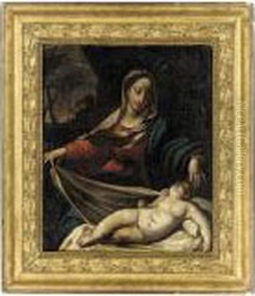 The Madonna And Child Oil Painting by Giovanni Battista Salvi