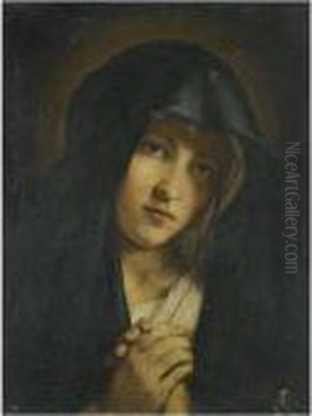 The Virgin At Prayer Oil Painting by Giovanni Battista Salvi