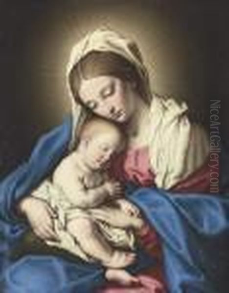 The Madonna And Child Oil Painting by Giovanni Battista Salvi