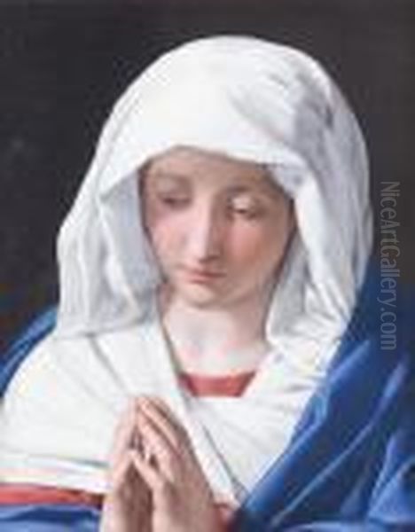 The Madonna At Prayer Oil Painting by Giovanni Battista Salvi