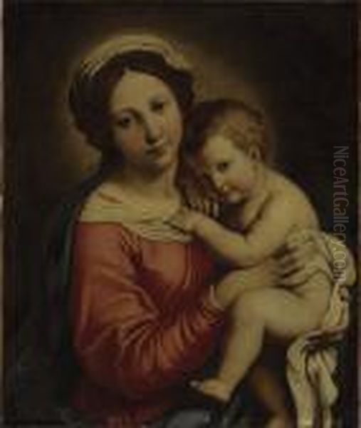 The Madonna And Child Oil Painting by Giovanni Battista Salvi