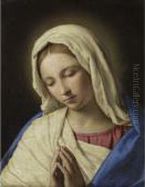 Madonna In Prayer Oil Painting by Giovanni Battista Salvi