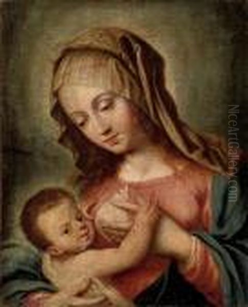 The Madonna And Child Oil Painting by Giovanni Battista Salvi