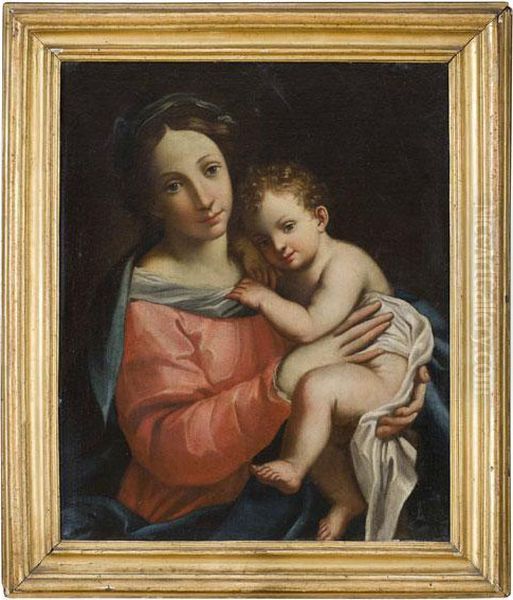 Vergine Con Il Bambino Oil Painting by Giovanni Battista Salvi