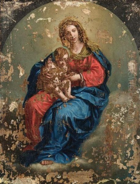 Madonna Auf Der Wolkenbank Oil Painting by Giovanni Battista Salvi