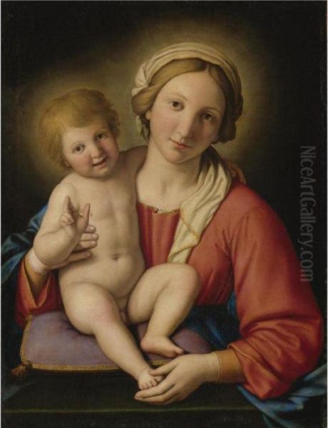 Madonna And Child Oil Painting by Giovanni Battista Salvi