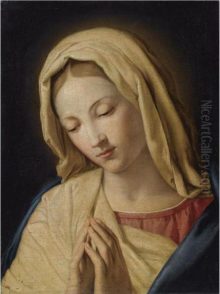 The Madonna At Prayer Oil Painting by Giovanni Battista Salvi