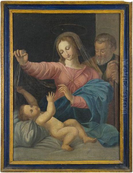 Sacra Famiglia Oil Painting by Giovanni Battista Salvi