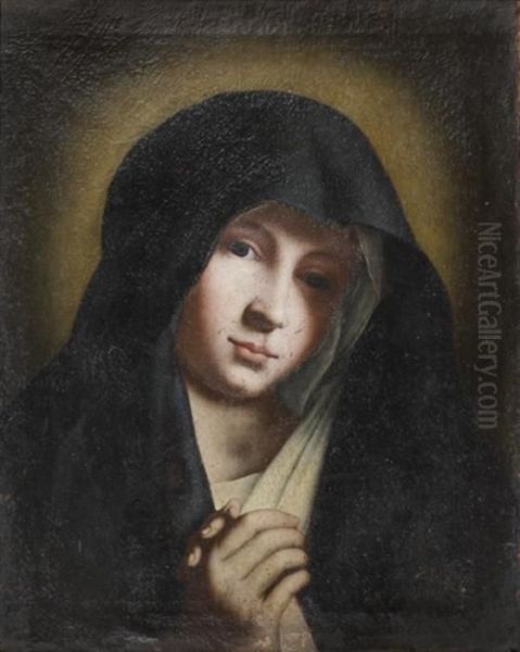 La Vierge Aux Mains Jointes Oil Painting by Giovanni Battista Salvi