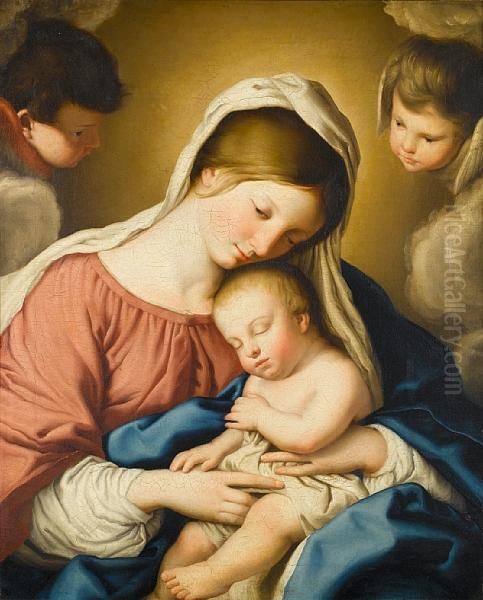 The Madonna And Child Oil Painting by Giovanni Battista Salvi