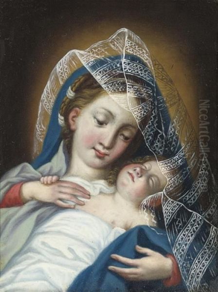 The Madonna And Child Oil Painting by Giovanni Battista Salvi