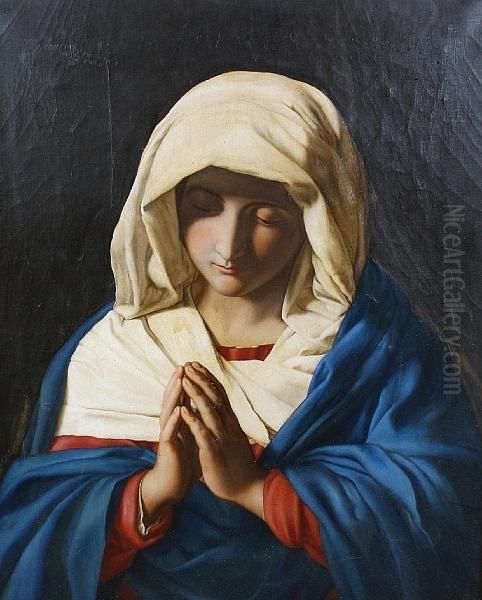 Madonna In Prayer Oil Painting by Giovanni Battista Salvi