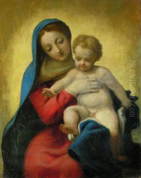 Madonna Mit Dem Kind Oil Painting by Giovanni Battista Salvi