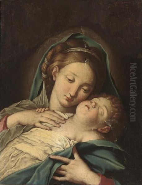 The Madonna And Child Oil Painting by Giovanni Battista Salvi