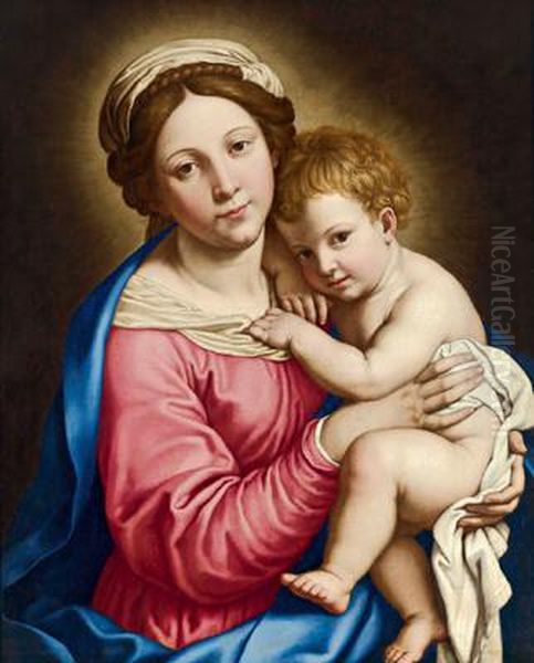 Madonna Con Il Bambino Oil Painting by Giovanni Battista Salvi