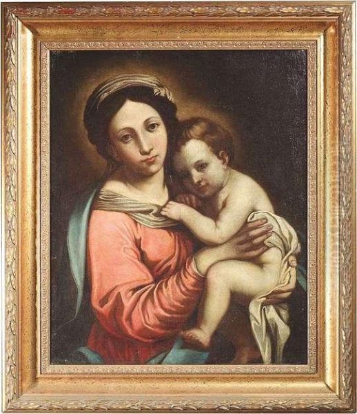 Salvi, Giovanni Battista Called Sassoferrato . Madonna With Child Oil Painting by Giovanni Battista Salvi