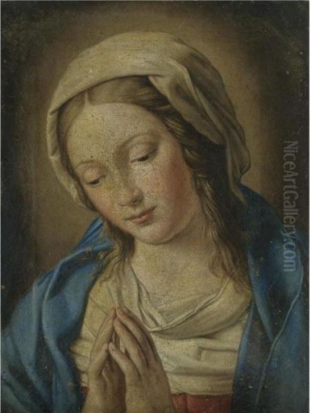 The Madonna At Prayer Oil Painting by Giovanni Battista Salvi