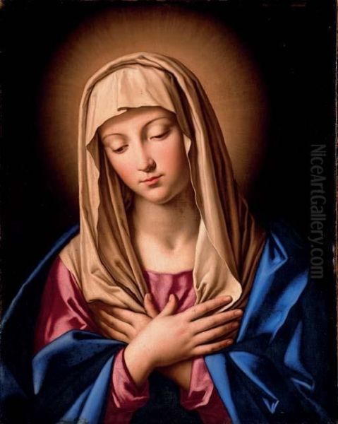 The Madonna In Prayer Oil Painting by Giovanni Battista Salvi