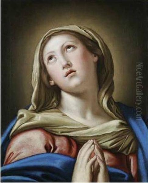 Madonna Orante Oil Painting by Giovanni Battista Salvi