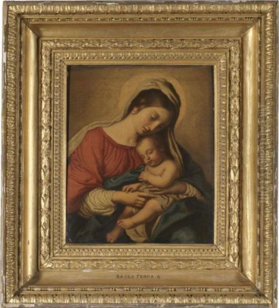 The Madonna And Child Oil Painting by Giovanni Battista Salvi