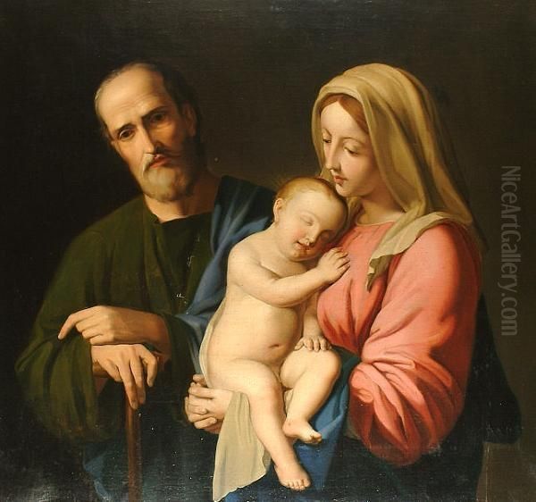 The Holy Family. Oil Painting by Giovanni Battista Salvi