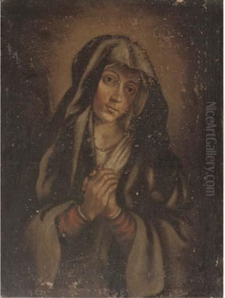 The Virgin At Prayer Oil Painting by Giovanni Battista Salvi